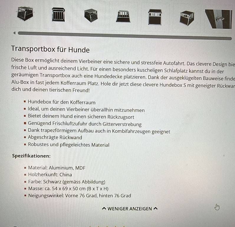 Käfige, Transport & Sicherheit: Aluhundebox – Neu und originalverpackt aus Rorschach von Crossfire34343 1