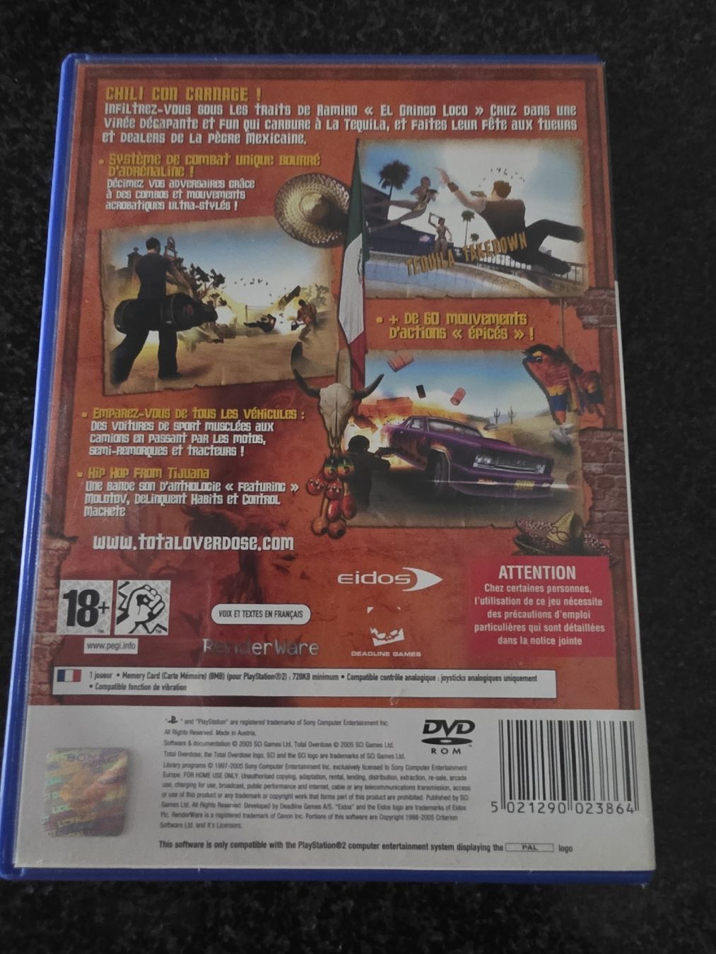 Jeux: Total Overdose PS2 – D'occasion à Chavornay par Crash37 1