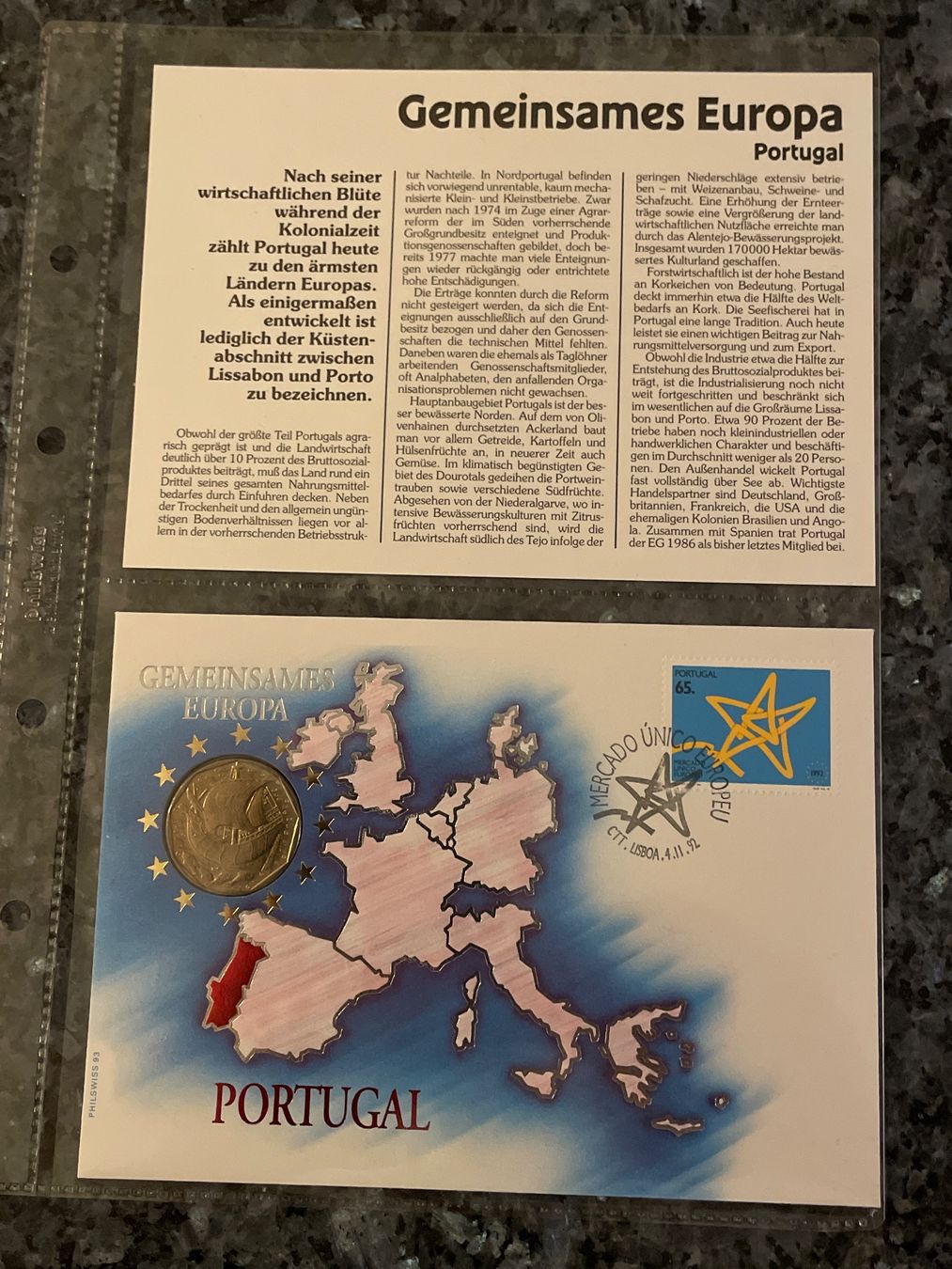 Tutti le monete: Numisbrief Gemeinsames Europa Portugal – Nuovo (secondo la descrizione) da Schlossrued venduto da Julio25