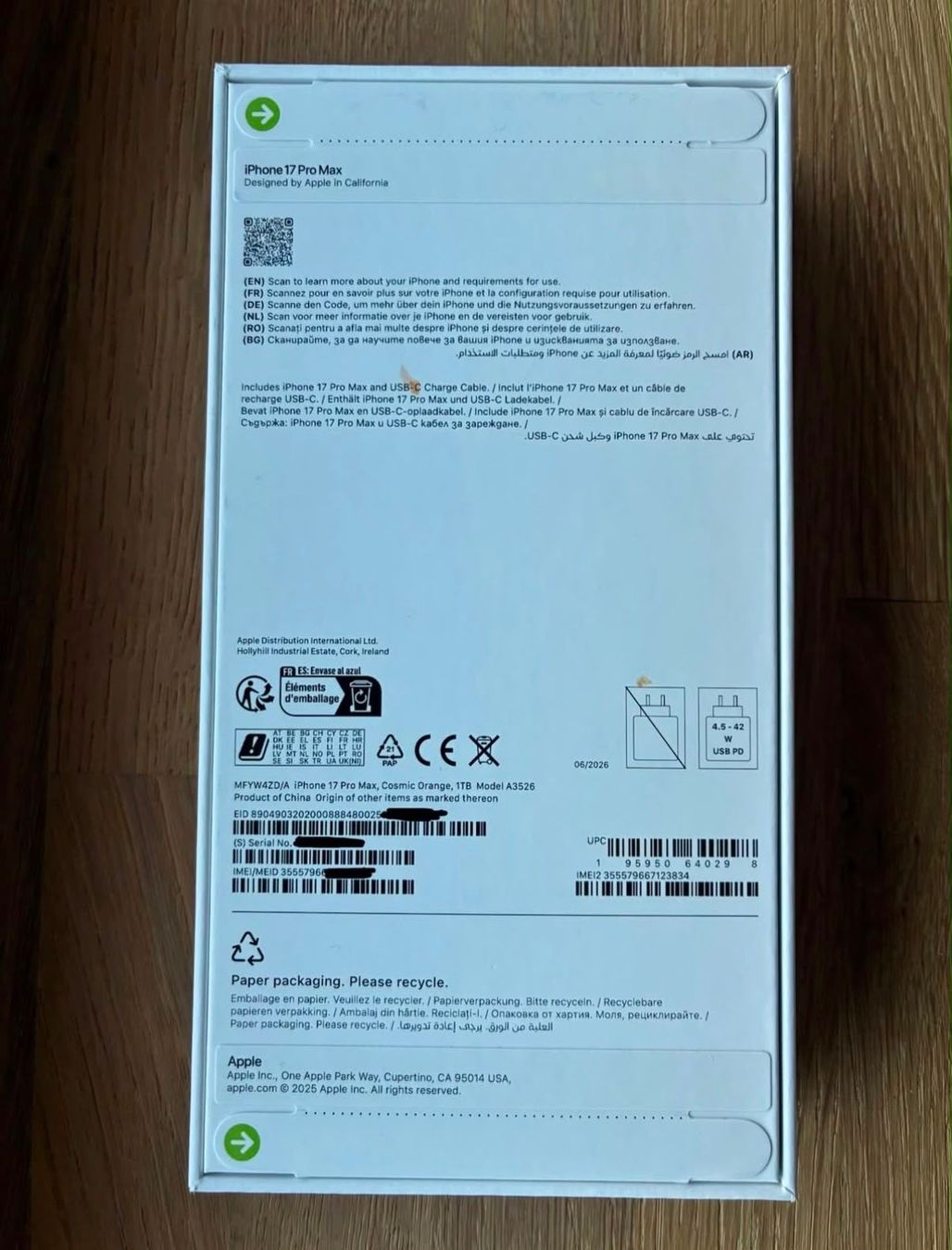 Apple Telefoni cellulari / Smartphones: iPhone 17 pro max 1TB neu – Nuovo e nell'imballaggio originale da Wohlen AG venduto da nje_bsc6 1