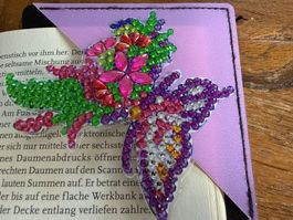 Buchzeichen-Lesezeichen- Schmetterling- Selfmade