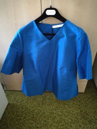 Seiden-Top blau