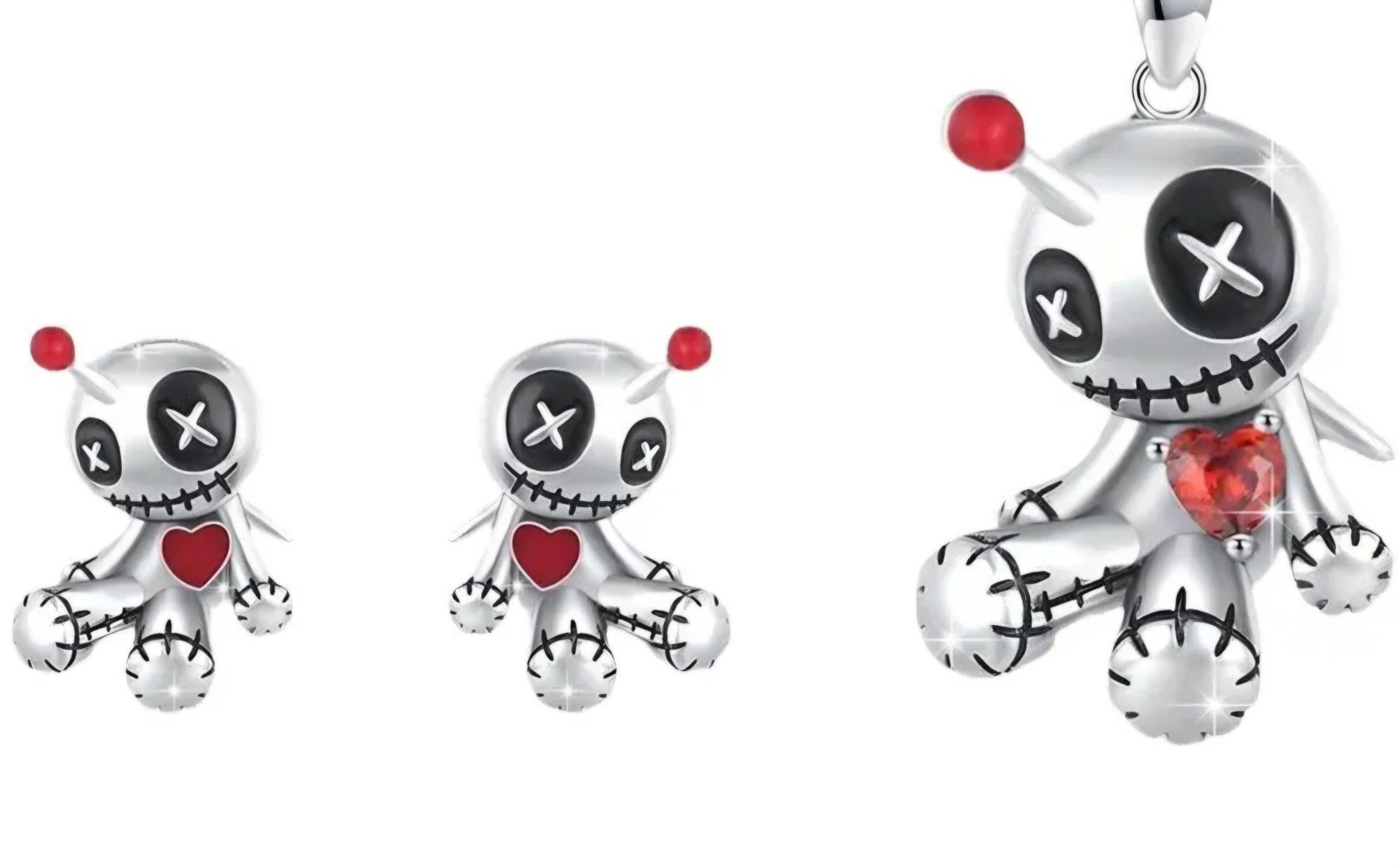 Ketten: Neu! Anhänger + Ohrringe Gothic Puppe Voodoo – Neu und originalverpackt aus Füllinsdorf von Sunnebliemli7 5