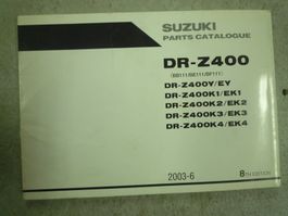 Ersatzteil -Katalog Suzuki DR-Z 400   Jg.2003-6