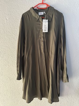 Zizzi Damen Langbluse, olivgrün