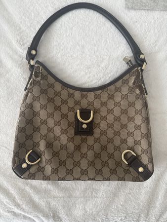 Gucci Handtasche, Canvas-Leder. Gebraucht