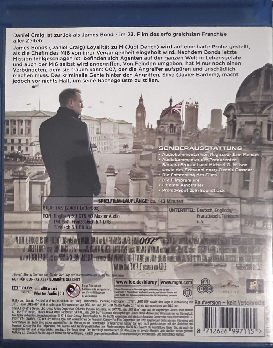 Tutti i DVDs: skyfall 007 – Nuovo (secondo la descrizione) da Härkingen venduto da hamschter73 1
