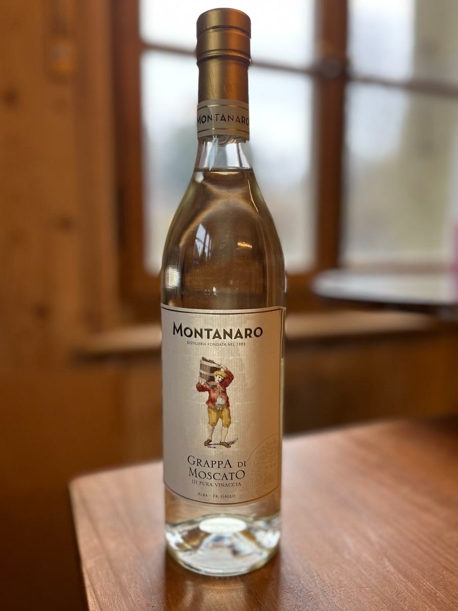 Bevande alcoliche: Montanaro Grappa di Moscato – Nuovo e nell'imballaggio originale da Münchenbuchsee venduto da Drio