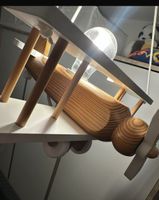 Vintage-Holz-Flugzeug Lampe für Kinderzimmer