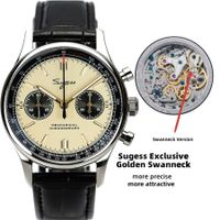 Sugess Chronograph ST1901 Vintage 1963 Panda Uhr 40mm