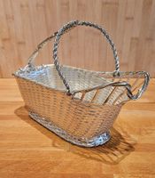 Panier porte-bouteille à vin en métal argenté
