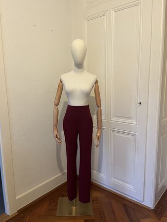 Zara Woman Studio Burgundy Trousers, Size M - Stylish!