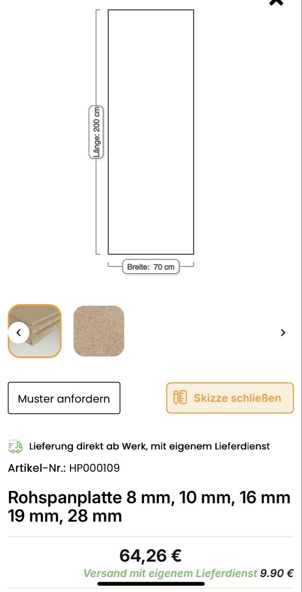 Wände & Decken: spanplatte roh cm 205x70x3 – Gebraucht aus Zürich von Affari.zh 3