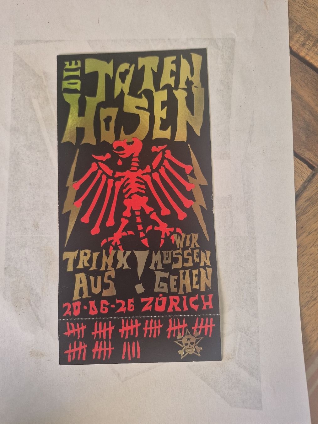 Biglietti: konzert tote Hosen 20.06.26 – Nuovo (secondo la descrizione) da Nussbaumen AG venduto da Florian6
