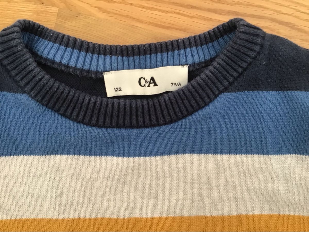 H&M Maglioni & Felpe: C&A Kinder Pullover Gr. 116/122, gestreift, Top Zustand! – Usato da Seuzach venduto da Tureda 1