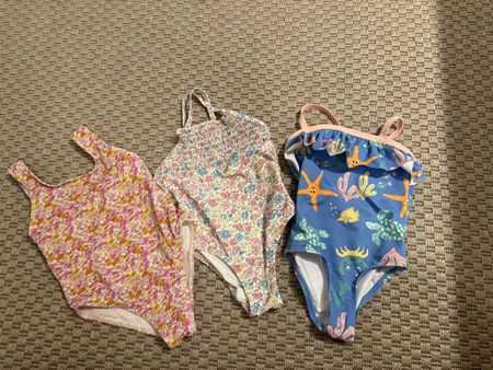 Costumi da bagno bambina/o, set da 3, taglia 80 mare!