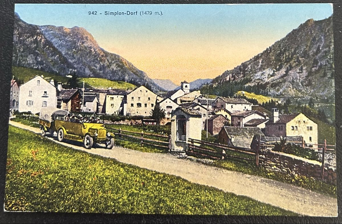 Ansichtskarten: Postauto Simplon Dorf  – Gebraucht aus Horw von Tellbub