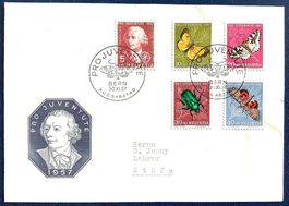 1957 FDC Pro Juventute nach Stäfa