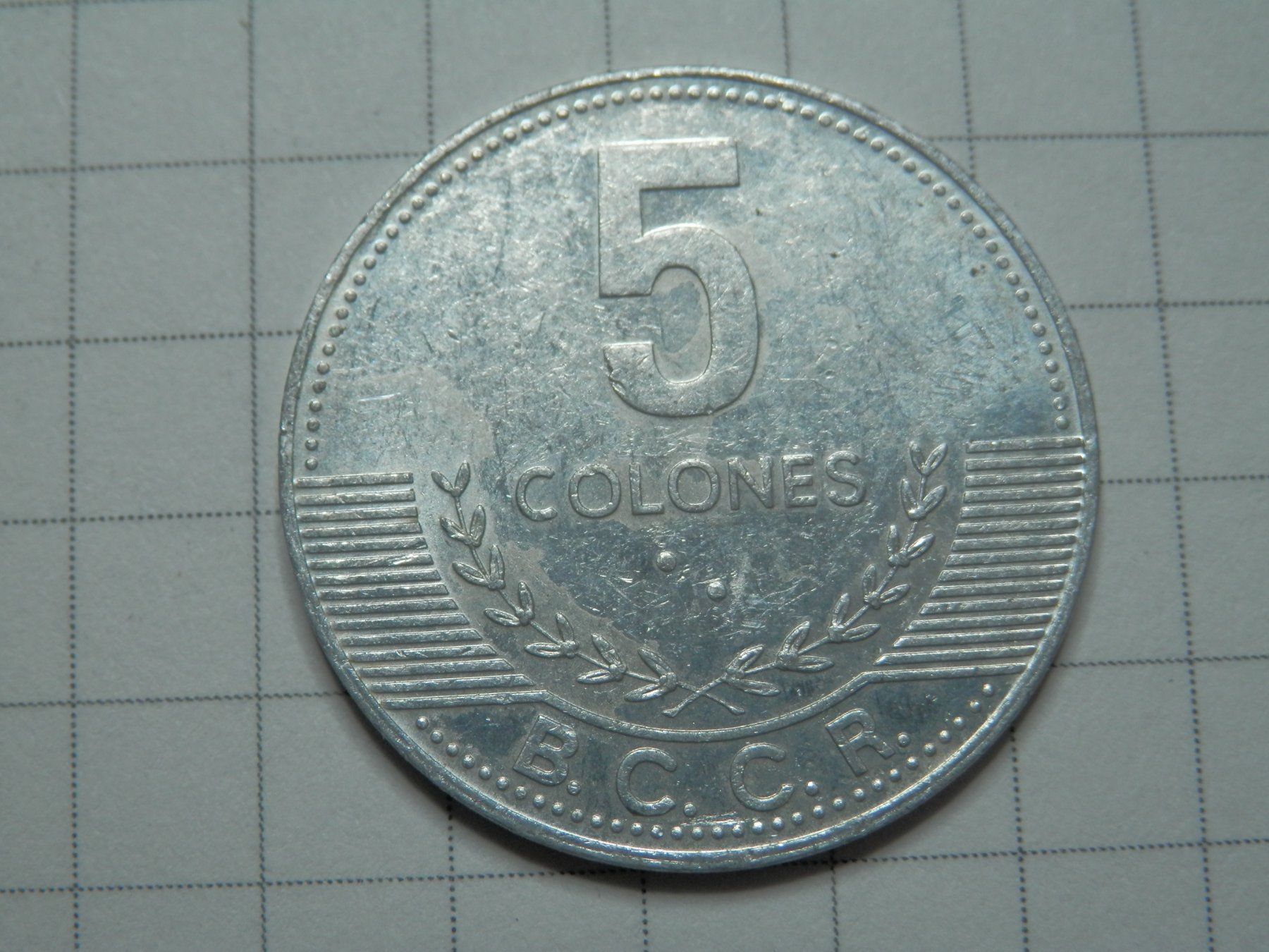 Tutti le monete: Costa Rica 5 Colones, 2008 – Usato da Weiach venduto da weiach81 1
