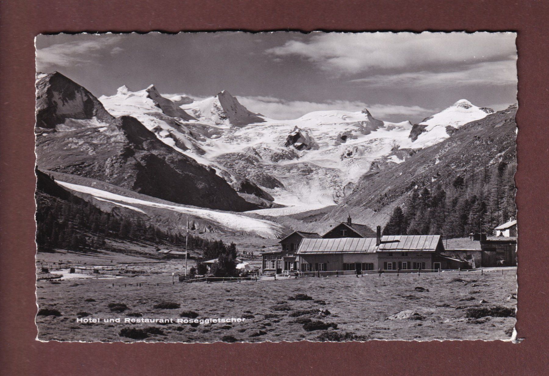 Cartoline postali: Hotel und Restaurant ROSEGGLETSCHER – Usato da Pully venduto da nicecards-shop