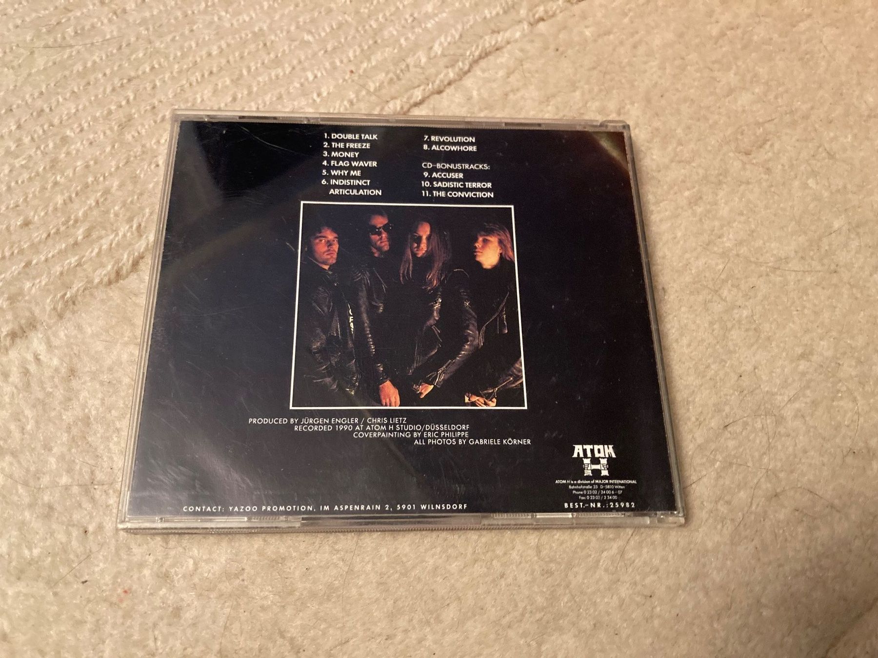 CDs: ACCUSER "Double Talk" CD ATOM 1991 Sehr rar! – Gebraucht aus Wagenhausen von Novafreund283 2