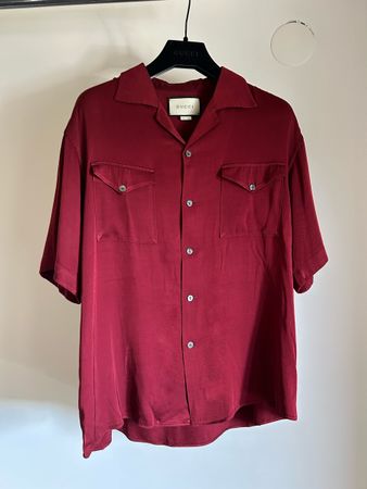Camicia Gucci uomo bordeaux