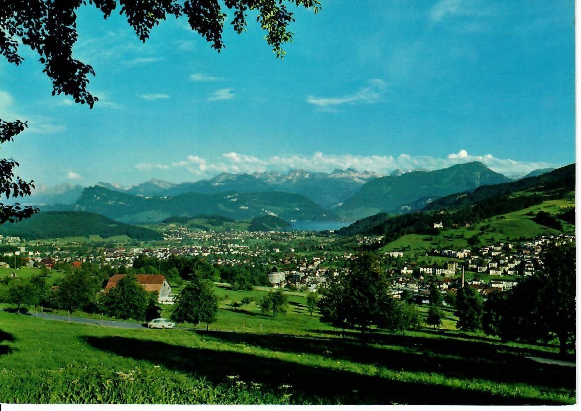 Ansichtskarten: Kriens Lu Blick vom Sonnenberg – Gebraucht aus Hochdorf von Ziegel-16