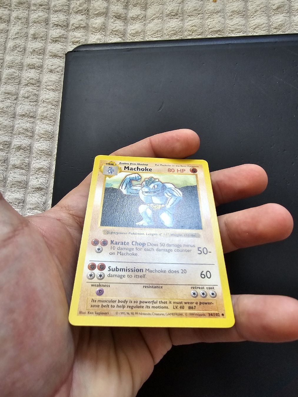 Pokémon Carte collezionabili: Pokemon Machoke Shadowless Base Set Top Zustand – Usato da oberbuchsiten venduto da thug4 3