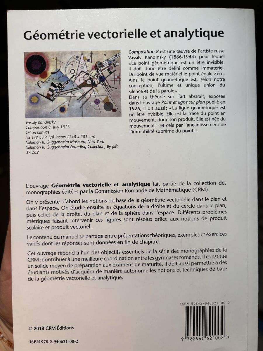 Libri: Géométrie vectorielle et analytique – Usato da Bern venduto da Cleo_ 1