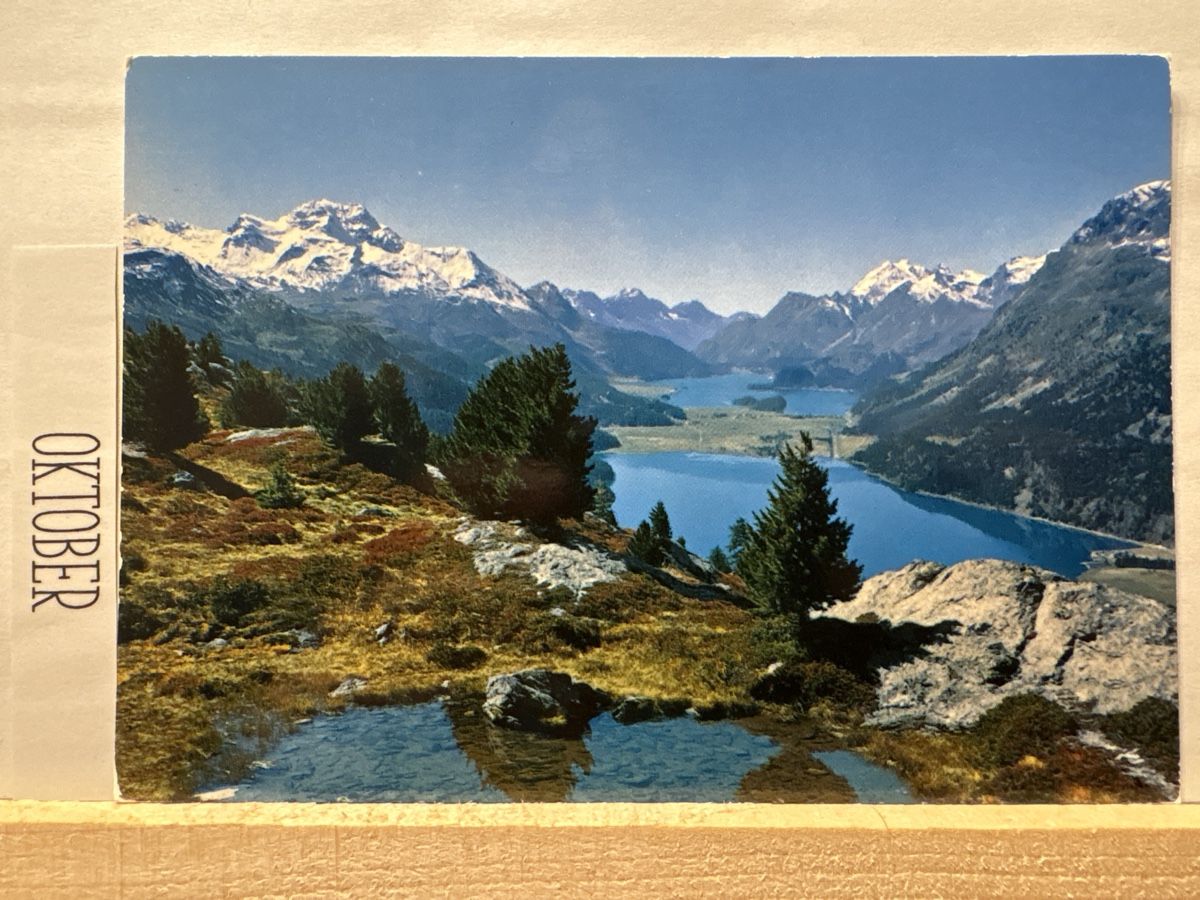 Ansichtskarten: AK von Silvaplaner & Silsersee – Gebraucht aus Rümlang von Brieftaube1