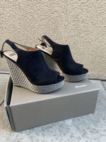Schwarze Bata Keilsandaletten Gr. 39