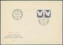 1945 - Basler Taube - Blockausschnitte - FDC ET