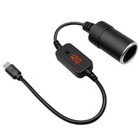 USB C Auto Adapter 12V mit Spannungsanzeige
