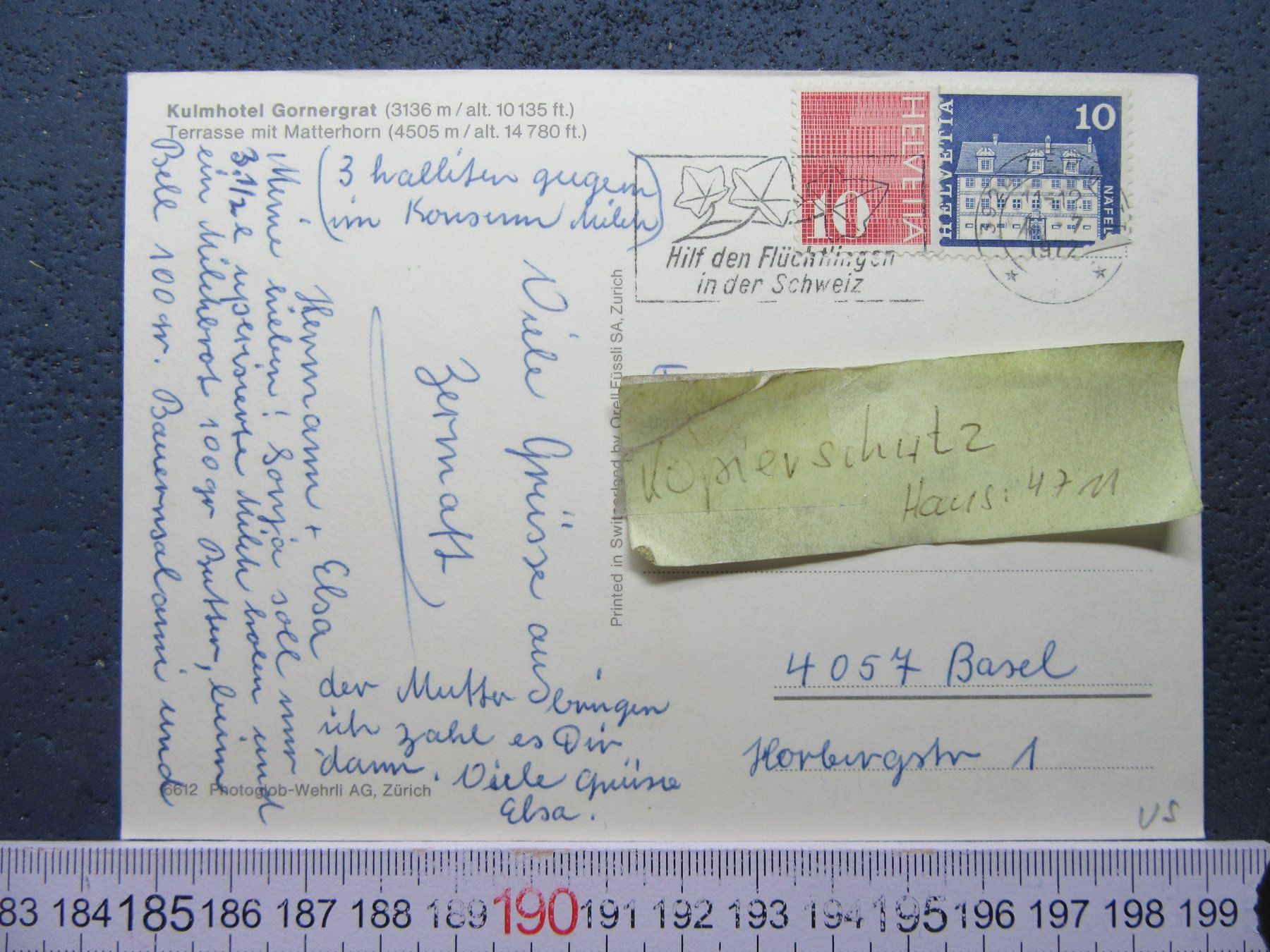 Cartoline postali: GORNERGRAT LULMHOTEL TERRASSE MATTERHORN BELEBT – Usato da Ettingen venduto da Hausi4711 1