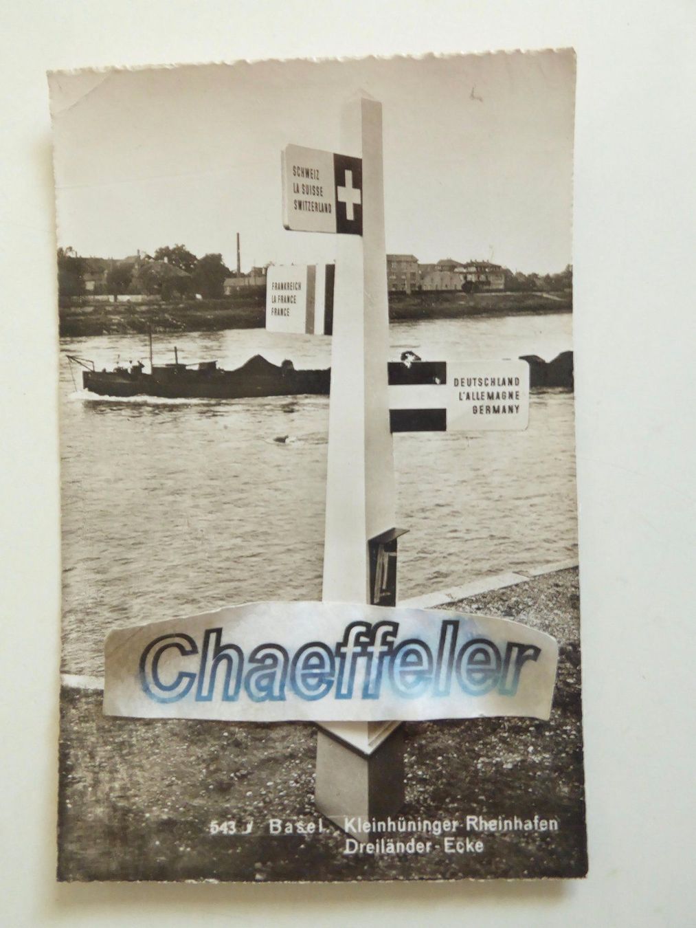 Cartoline postali: Basel. Kleinhüningen - Rheinhafen – Usato da Zürich venduto da Chaeffeler