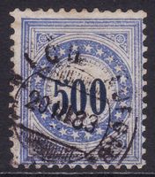 Portomarke SBK-Nr. 14N (Ausgabe 1882 Faserpapier) gestempelt