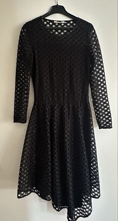 Maje Paris Kleid Gr. 1 36 schwarz Spitzenkleid E