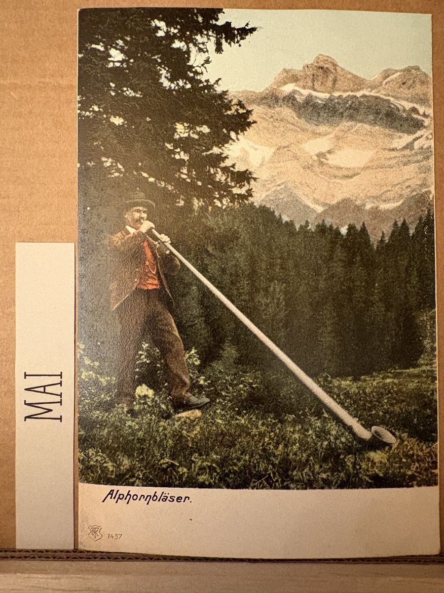 Cartoline postali: AK von Alphornbläser – Usato da Rümlang venduto da Kartenpost1