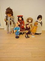 7 Vintage Puppen – Stehend mit Ständer
