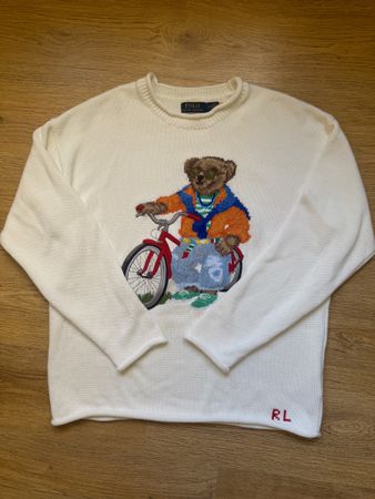 Polo Bear Cotton Roll Neck Jumper