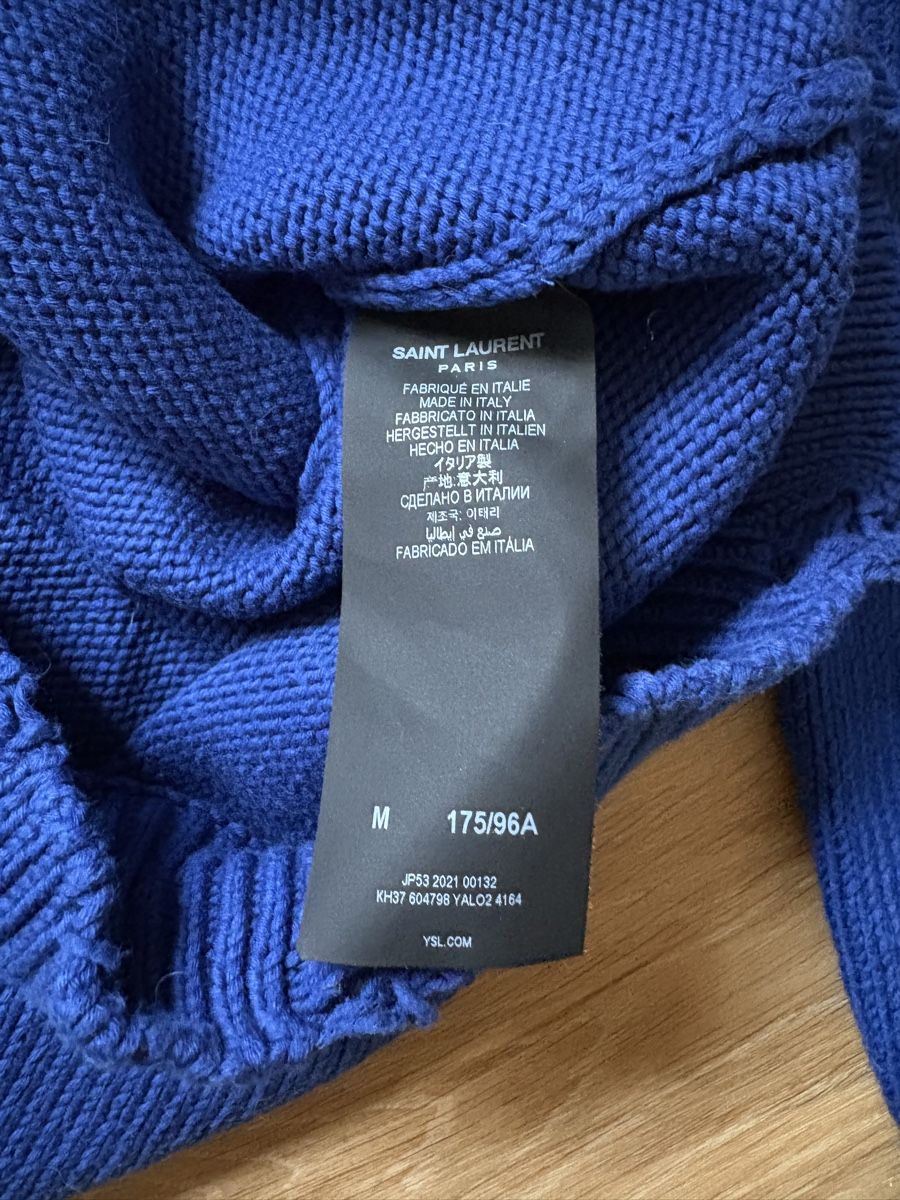 Saint Laurent Maglioni & Felpe: SAINT LAURENT STRICKPULLOVER BLAU GR. M – Usato da Luzern venduto da poe_5fml 3