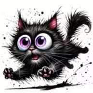 😻✨„Miau Love!“ – Süsses Schwarzes Kätzchen zum Aufbügeln😜