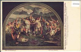 Der Schwur im Rütli nach den Fresken der Tellskapelle