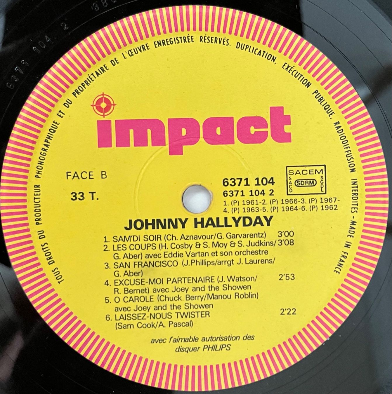 Dischi in vinile: JOHNNY HALLYDAY - JOHNNY HALLYDAY - 33 Tours – Usato da Bussigny venduto da vinyl-pas-cher 3