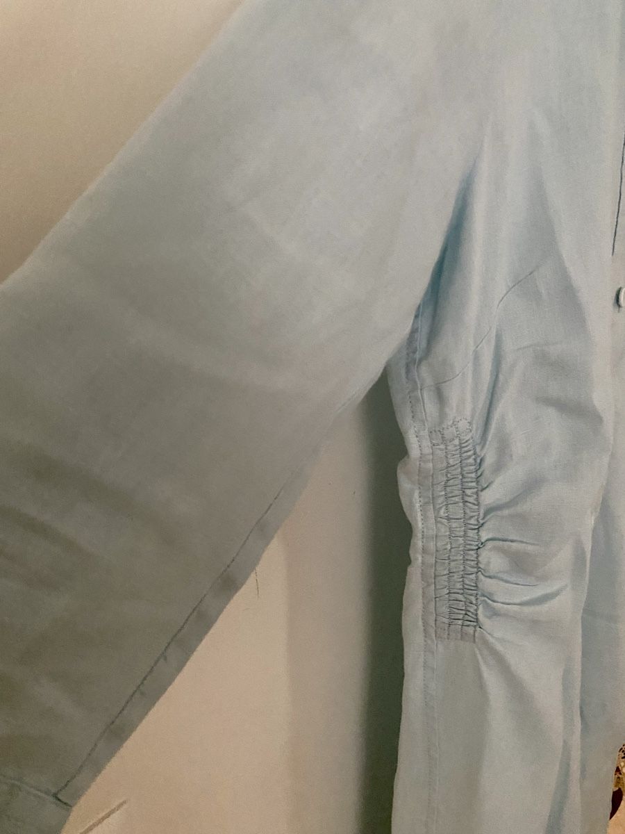 Essentiel Antwerp Kleider: Essentiel Antwerpen Hemdkleid, Gr. 38, hellblau, Leinen – Gebraucht aus Jona von Flamingoo 3