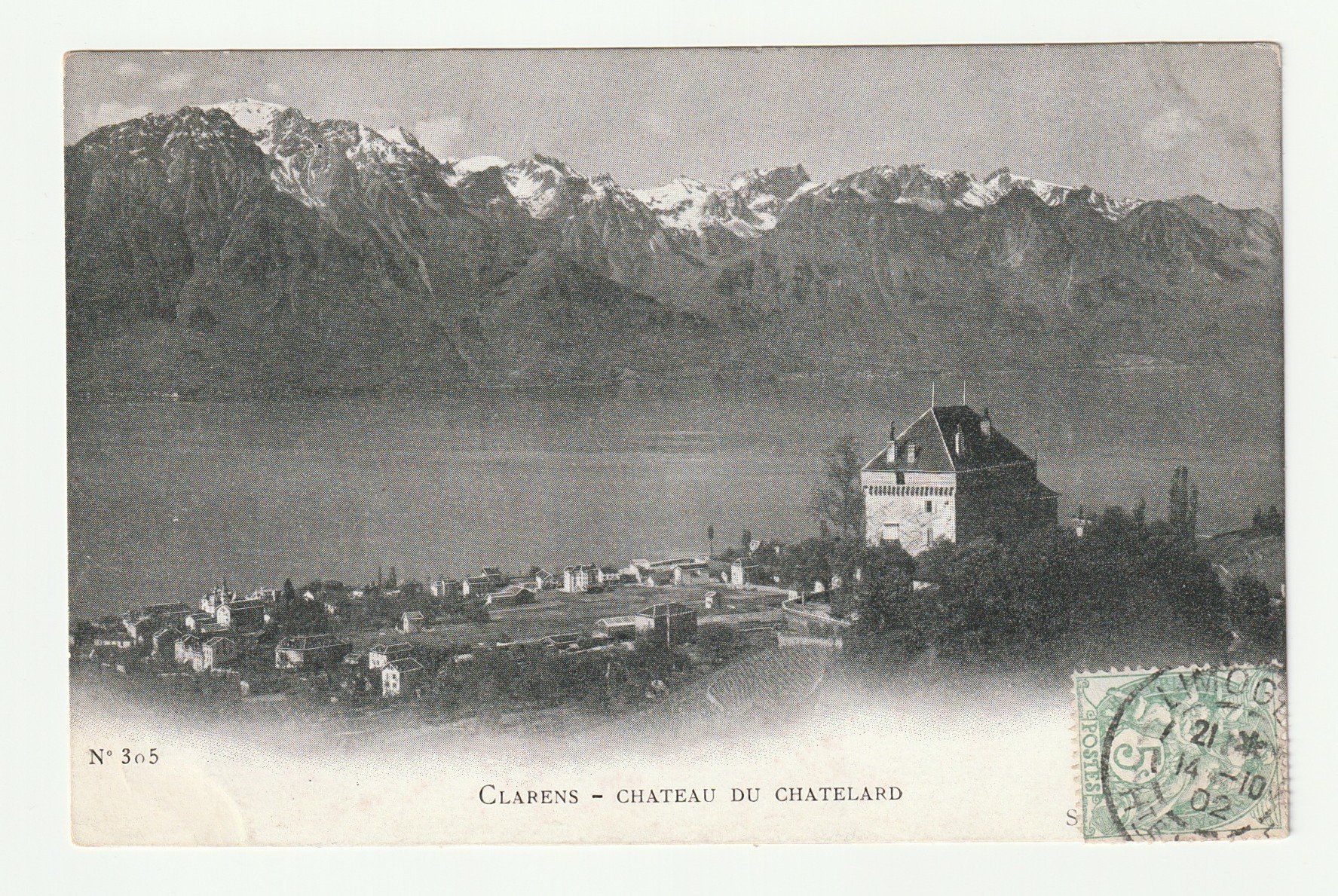Ansichtskarten: Alte Ansichtskarte CLARENS - CHATEAU DU CHATELARD 14.10.1902 – Gebraucht aus St. Gallen von Ricardo_Deals