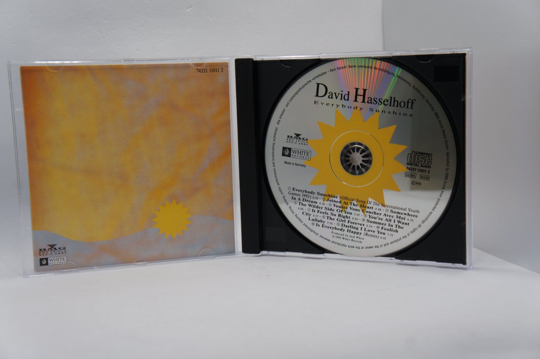 CD: CD David Hasselhoff Everybody Sunshine Jack White Produktion – Usato da Ernetschwil venduto da luisvonerni 2
