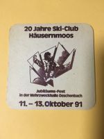Bierdeckel 20 Jahre Ski Club Häusernmoos 1991 (BDE1)