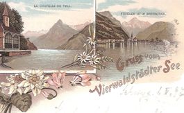 1.5.1897 Gruss vom Vier-Waldstättersee FARB-Litho