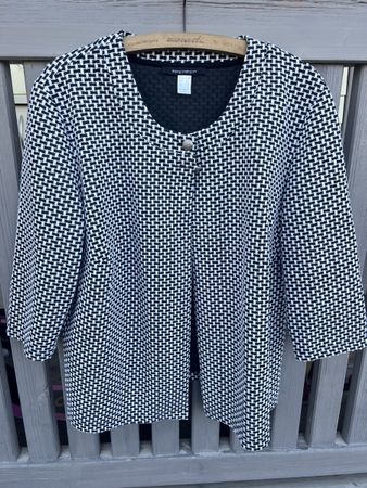 Damen Jacke Sara Lindholm schwarz weiss Grösse 44
